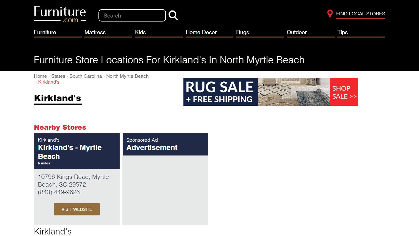 Kirkland's Near You in North Myrtle Beach, South Carolina - furniture