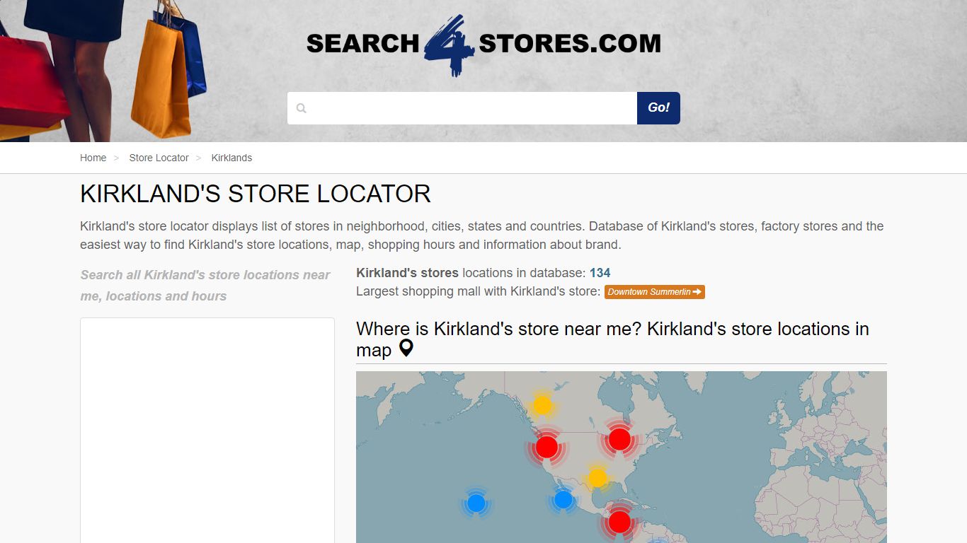 Kirkland's store locator - store near me, shopping hours